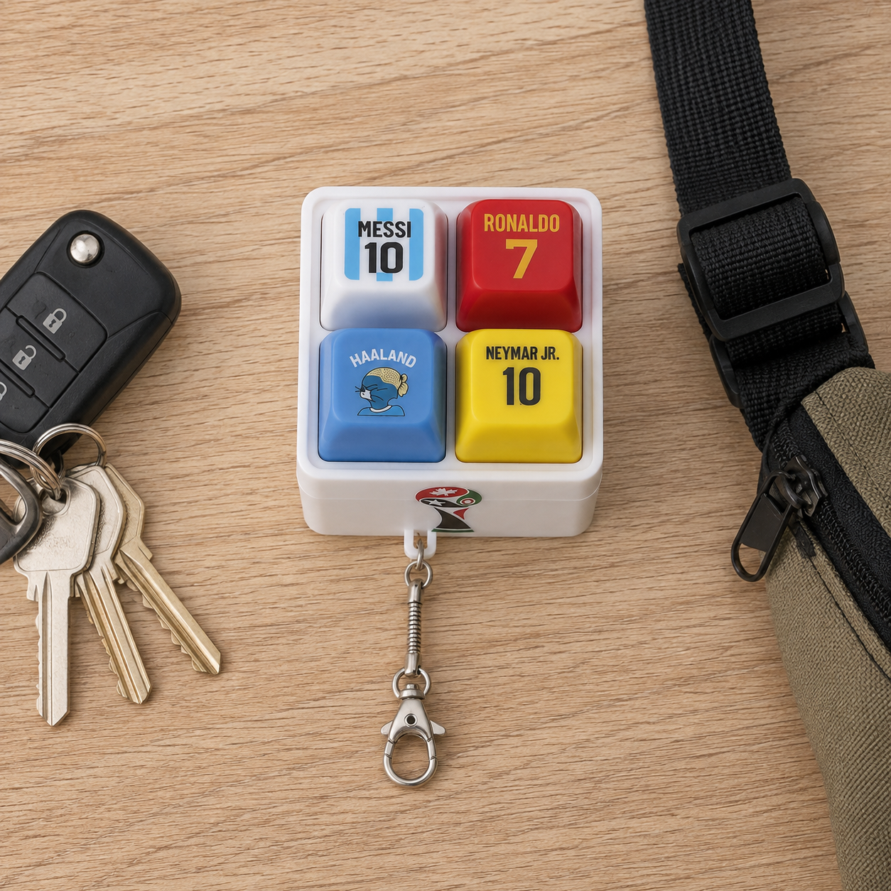 Football Keycaps Keychain